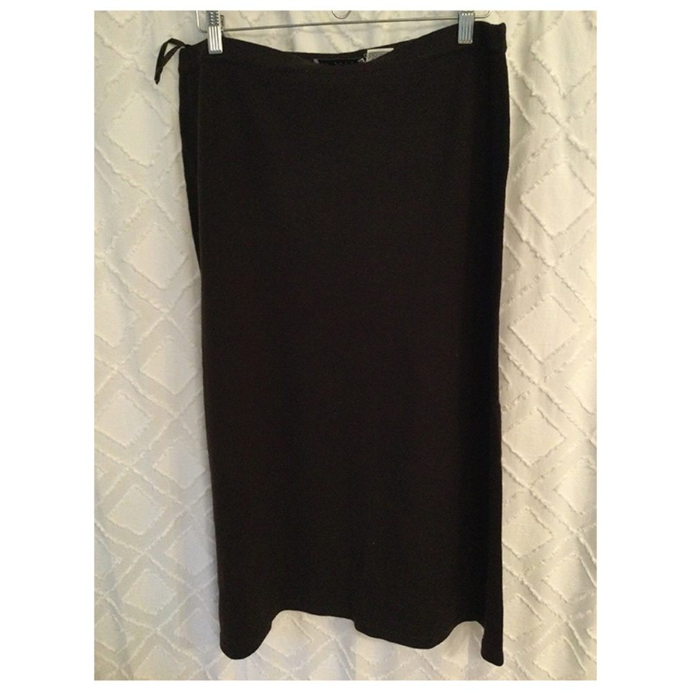 J. Jill Brown Wool Long Skirt